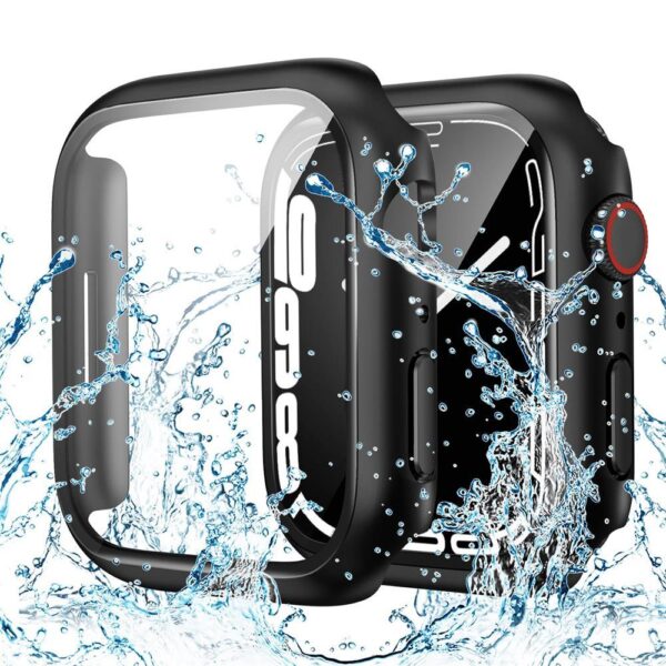 apple watch case with tempered glass for apple watch series 8 3 6 se series 7 accessories i phonecases com 2