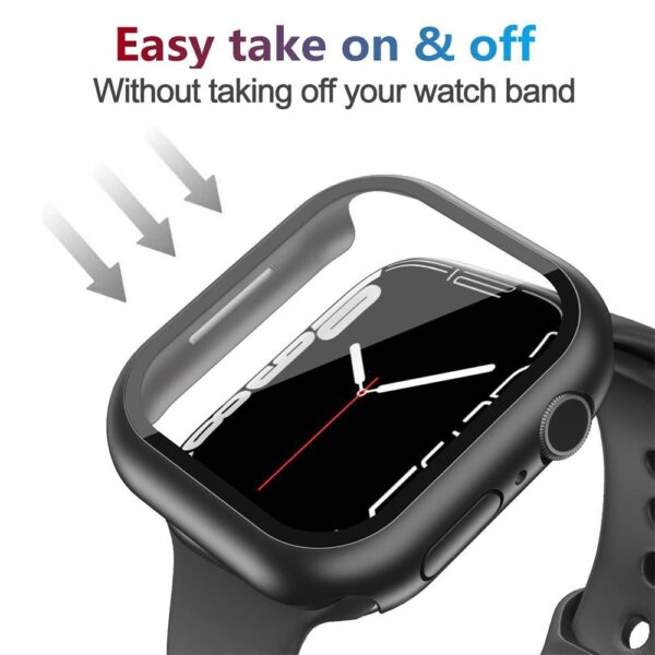 apple watch case with tempered glass for apple watch series 8 3 6 se series 7 accessories i phonecases com 3