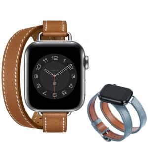 double band leather strap for apple watch 8 7 6 se 5 4 3 2 ultra 494542 44384041mm i phonecases com 1