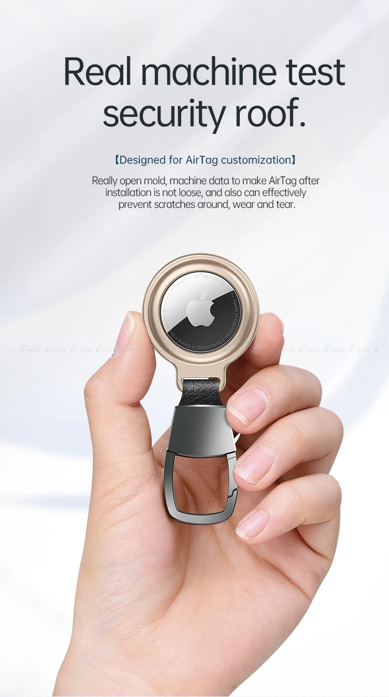 magneto metal double protection shell keyring case for apple airtag locating device 6 colors