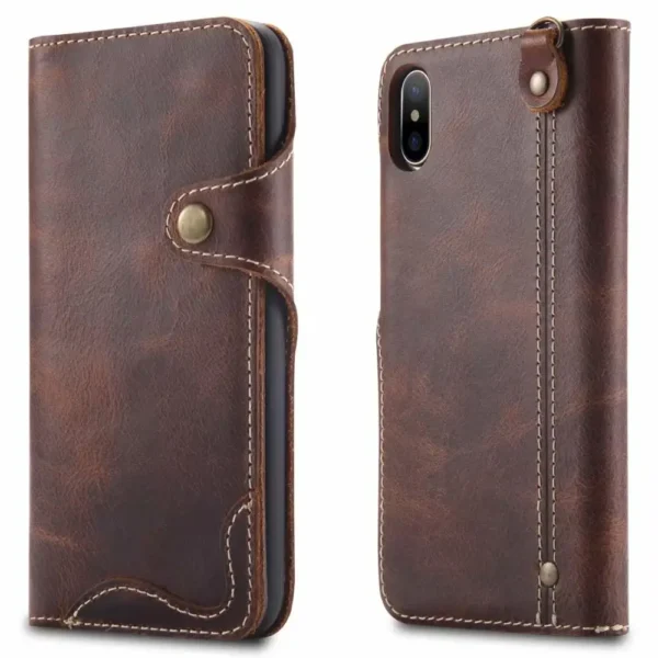 real leather retro wallet case for apple iphone x max flip cover card holder wallet case for iphone xs xs iphone xr leather case