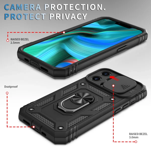 rugged armor case for iphone 11 pro x xr xs max 6 7 8 plus camera protection & kickstand