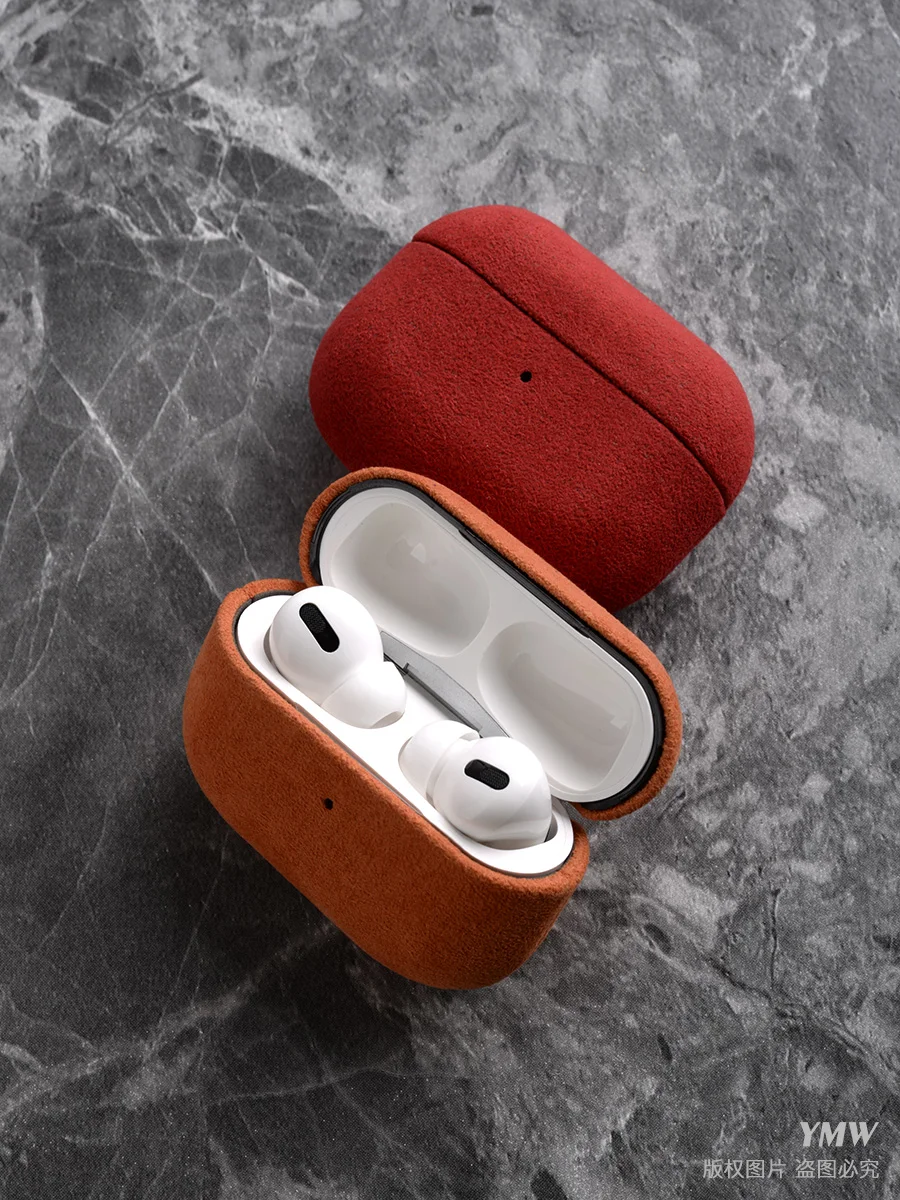 luxury suede alcantara case for airpods pro 2 pro 1 faux leather cases for airpods 3 2 earphones