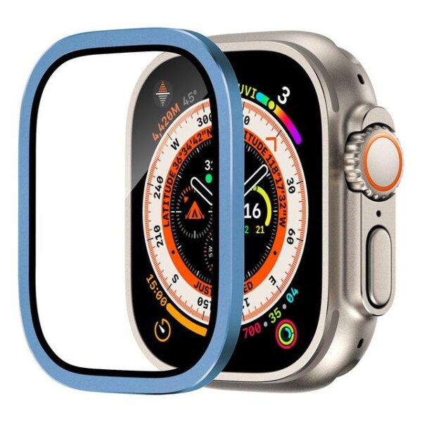 tempered glass screen protector for apple watch ultra 49mm with metal aluminum alloy bumper i phonecases com 16 23163431420022