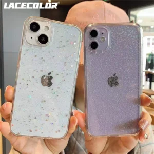 glitter star sparkle clear soft case for iphone 14 plus 13 12 11 pro max 7 8 plus xs x xr se 2