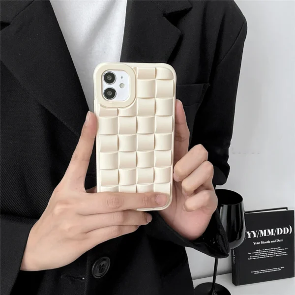 3d abstract cube soft silicone fashion case for iphone 13 pro max 14 matte shockproof cover