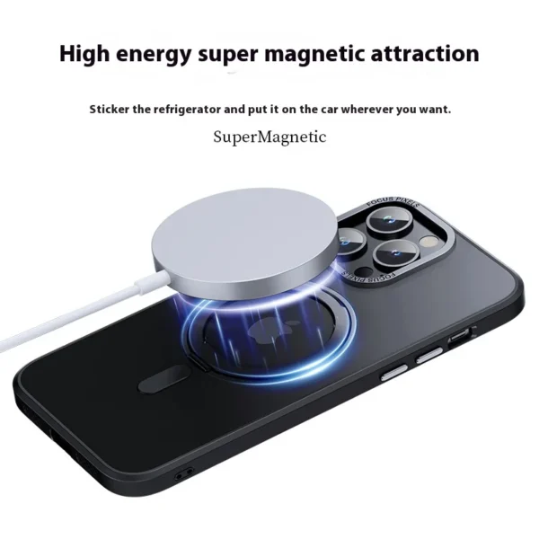 magnetic 360°rotation stand phone case for iphone 11 12 13 14 15 pro max 15plus with ring holder frosted transparent cover funda