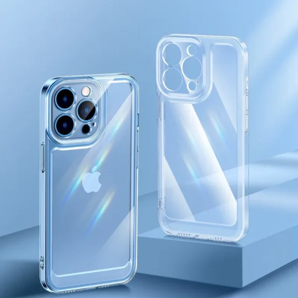 thick silicon space bumper case for iphone 13 14 12 pro max 11 x xr xs 7 8 transparent cover