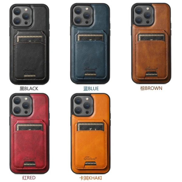 pu leather case for iphone 15 pro max plus iphone 15 pro 2 in1 function detachable magnetic card bag stand feature cover