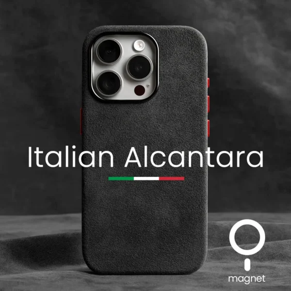 premium alcantara iphone 14 pro case | plush suede luxury cover