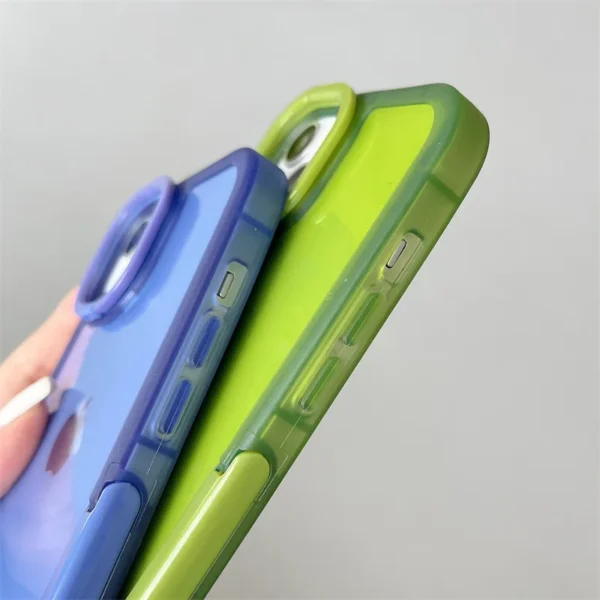 candy color dual flip stand phone case for iphone 14 13 12 pro max 11 x xs xr soft cover