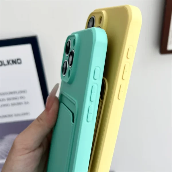 with card holder phone case for iphone 13 14 12 11 15 pro max soft cover case for iphone x xs xr max funda camera protection