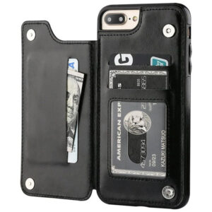 leather wallet 3 card holder flip cover for iphone 14 plus pro max 12 pro 13 mini wallet case