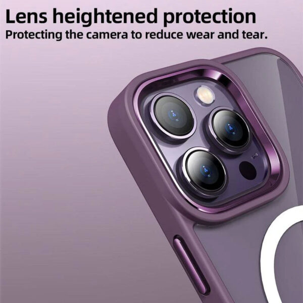 luxury magnetic wireless charging case for iphone 12 pro max 13 14 plus lens bumper