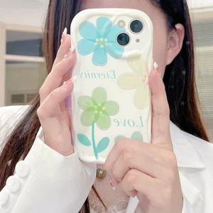 oil painting simple flower pattern shockproof iphone series phone cases