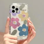 oil painting shockproof soft back cover flower iphone series phone case jj85